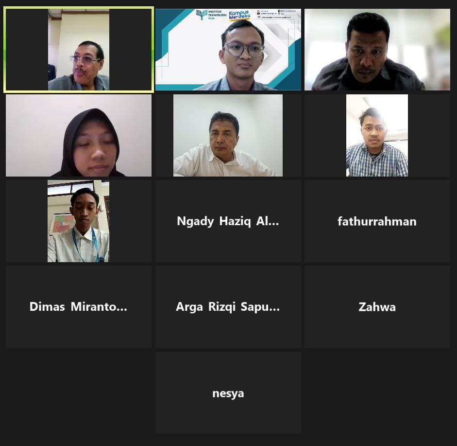 Pengarahan Kepala Rektorat ITPLN Dr. Ir. Ahsin Sidqi kepada para Mahasiswa ITPLN Penghafal Al-Quran secara daring. Dok. Tangkapan Layar Zoom