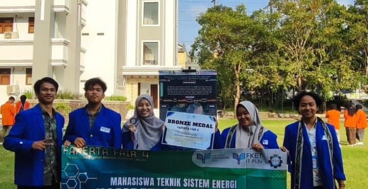 Tim Prayasena mahasiswa Institut Teknologi PLN (ITPLN) berhasil meraih juara tiga 3 dalam ajang kompetisi FAPERTA FAIR 4, Universitas Dhyana Pura, Bali. Dok. Istimewa