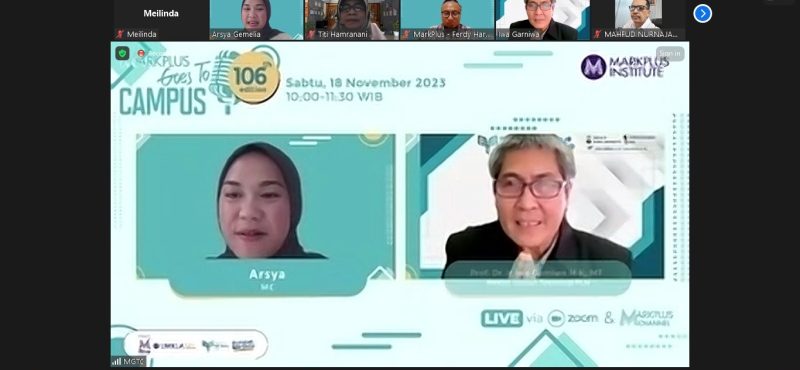 Rektor ITPLN Prof. Iwa Garniwa saat menjadi narasumber dalam program Markplus Goes to Campus yang dilaksanakan secara online. Dok. Tangkapan Layar