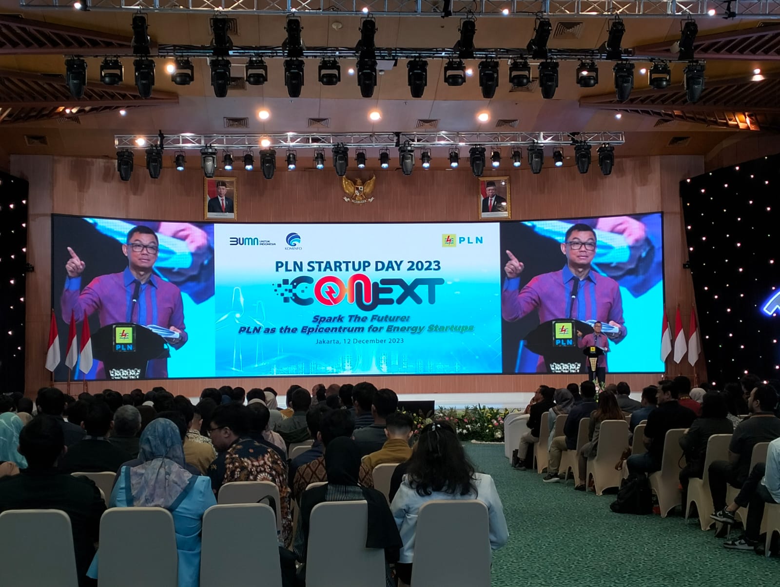 Direktur Utama PT PLN (Persero) Darmawan Prasodjo dalam gelaran PLN Startup Day 2023. Dok. Istimewa